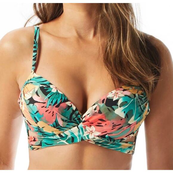 Coco Reef Passion Flower Enrapture UW Bikini Top 36C 38C NWT - Picture 1 of 3